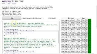 Codingbat - pos_neg (Python)