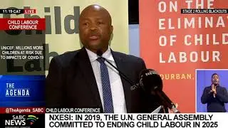 Minister  Nxesi addresses media on SA's readiness to host Elimination of Child Labour confy
