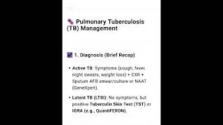 Pulmonary TB Treatment Guide | Doctor Saab&rsquo;s Quick Tips