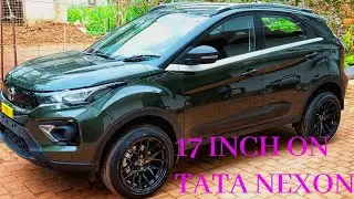 Tata Nexon Modified with 17inch GTR alloy wheels. 215 50 17 yokohama Tyre.Inflated by firing.
