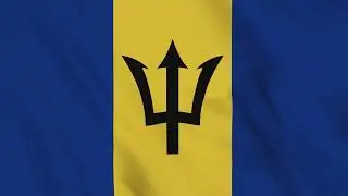 Barbados Flag Waving 4K | Barbadian National Flag Animation