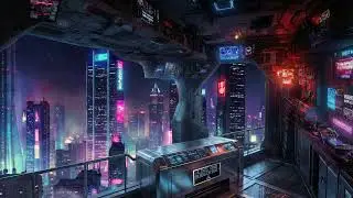 No Ads! 3 Hour Float Above the Futuristic Neon City | Smooth Ambient Lo-Fi to Focus & Relax WF10