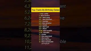 Top Traits By Birthday Dates | Zodiac Personality Secrets #zodiac #astrology #horoscope #tarot