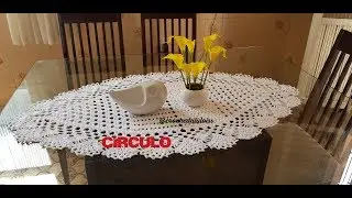 Centro de mesa oval em crochê - Parte 1