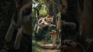 The cat survived the snake bite #discovery #cutecat #snakevideo
