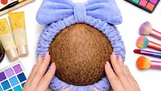 ASMR Makeup on Coconut (No Talking ) | Makeup for Sleep