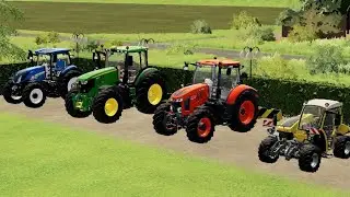 TRANSPORTING JOHN DEERE COLORED TRACTORS!! - FS22, FARMING SIMULATOR 22, fs 22, fs22, FARM GAME