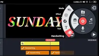 Kingmaster text effects tutorials | text effect SUNDAY | text colour changing animation | SUNDAY.
