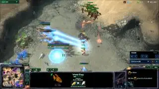 Starcraft II -- Heart of the Swarm -- 3v3 Ladder Match on Scorched Vista