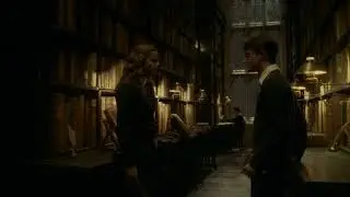 Hermione And Harry In Library - Harry Potter And The Half Blood Prince