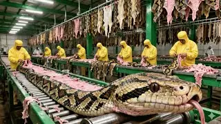 Inside the Snake-Leather Factory: From Snake Skin to Luxury Jacket (Full Process)