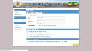 How to self register on the Ethiopian Mining Cadastre Portal