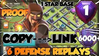 New 0 Star Th13 Legend League base of GAKU + Link + Proof + 6000 + Trophies || With 6 Defense replay