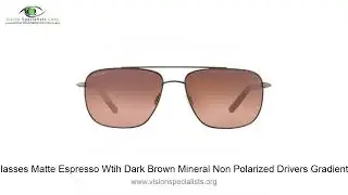 Serengeti TELLARO Sunglasses Matte Espresso Wtih Dark Brown Mineral Non Polarized Drivers Gradient C
