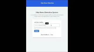 Fake News Detection using Machine Learning | Final Year Project based on Machine Learning