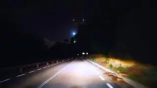 Driving at Night with Relaxing Engine Sounds - No Music