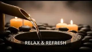 Zen Mist Ambience Bamboo Fountain and Candle Glow for Deep Sleep Relaxation Meditation Calm