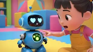 Five Little Toy Robots March March March | Nursery Rhymes for Kids & Baby Songs