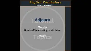 #adjourn #meeting #english #vocabulary #learning #learnenglish #education #content #concept #idea