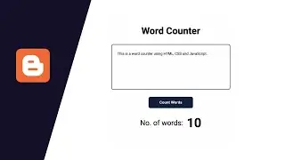 How To Add A Word Counter To Your Blogger Website - Live Blogger