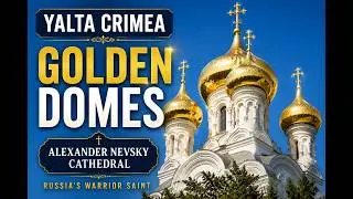 Golden Domes of Alexander Nevsky Cathedral in Yalta