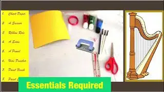 How to make a 3D-HARP🎵 | Easy Homebased Arts | For kids | Preschool Activities