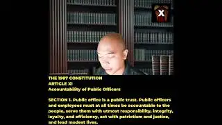 THE 1987 CONSTITUTION ART 11 ACCOUNTABILITY OF PUBLIC OFFICERS SECTION 1