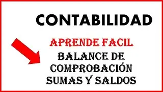 🎲😆 como hacer el BALANCE DE COMPROBACION DE SUMAS Y SALDOS