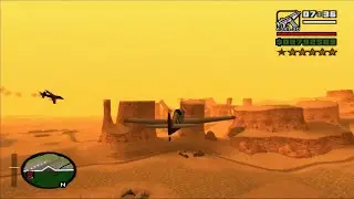 GTA San Andreas [PS2] Gameplay 32 (Free Roam with Rustler + 5 Star Wanted Level)