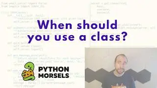When to use a class in Python