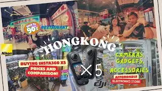 HongKong Affordable cameras and gadgets | Sim city+ Insta360x5 | Night Market | Ladies sik fan