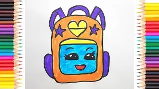 How to Draw School Bag Easy | Step by Step Drawing For Beginners