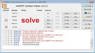 xampp apache not starting problem | xampp disable button after again start