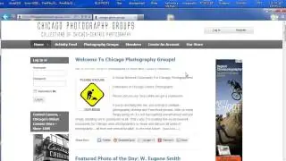 How to create an account on Chicago Photography Groups - Part One