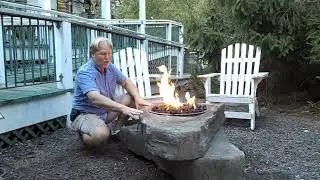 Sierra Two Stacked Rock Fire Pit