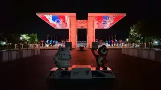 World Peace Gate at Olympic Park & Olympic-ro Jamsil Evening Walk