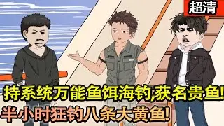 沙雕動畫【林立持繫統萬能魚餌海釣，連獲名貴魚遇十年同窗，半小時狂釣八條大黃魚，清百萬欠款穩了，同窗高價收購，釣魚暴富開局】#乖仔动画
