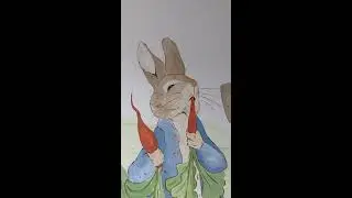 Beatrix Potter Style hand painted children's / nursery wall art mural painting.