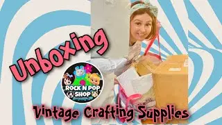 Unboxing Vintage Crafting Supplies