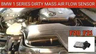 BMW 1 Series F20 F21 Mass Air Flow Sensor Cleaning Process. BMW Dirty MAF Sensor Fixed in No Time