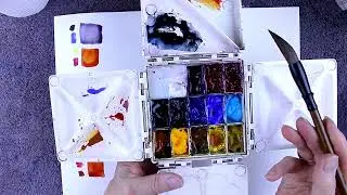 Setting up a Barry Herniman Cloverleaf Paintbox Watercolour Paintbox.