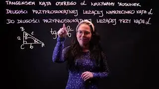 Tangens kąta ostrego - definicja i przykłady