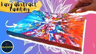 abstract painting for beginners | acrylic painting with palette knife | satisfying art | Kaurpaints