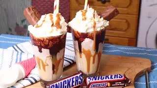 1-минутный энергетический молочный коктейль с протеиновым батончиком Snickers - EASY Milkshake