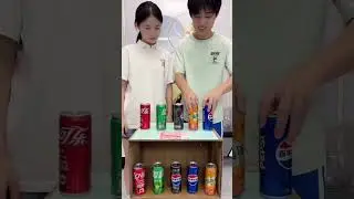 Can Challenge Game | Fun Drink Matching Competition 🥤🔥#ChallengeGame #FunCompetition
