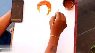 Allu Arjun PUSHPA movie first look poster Drawing with tea.....
