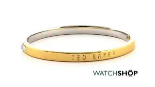 Ladies Ted Baker Two-tone steel/gold plate Clemea Hinge Metallic Bangle (TBJ1569-23-03)