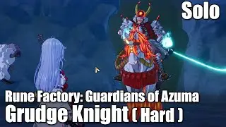 Grudge Knight Boss Fight - Rune Factory: Guardians of Azuma (Solo Hard)