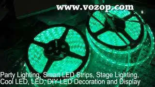 IP68 RGB 5050 LED Strip 5M 300 LEDs Waterproof controlled by IR Remote controller demonstration