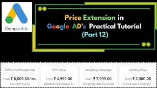 Price Extension in Google Ads Tutorial 2025 in Hindi | How to Add Price Extensions in Google Ads